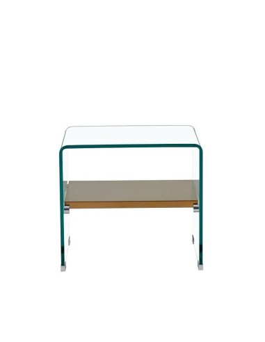 Mesa POTER, baja, estante, cristal, 50 x 40 cms.