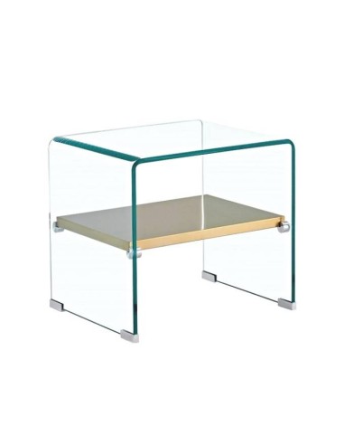 Mesa POTER, baja, estante, cristal, 50 x 40 cms.