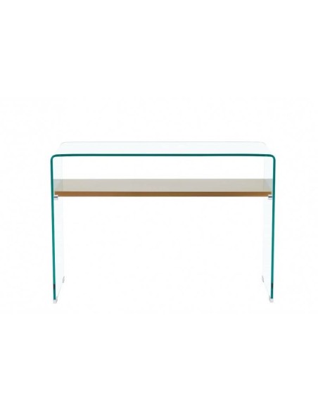 Consola POTER, estante, cristal, 110 x 40 cms.