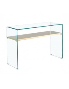Consola POTER, estante, cristal, 110 x 40 cms.