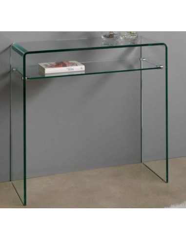 Consola recibidor de diseño moderno minimalista Katyusha de cristal templado 12mm