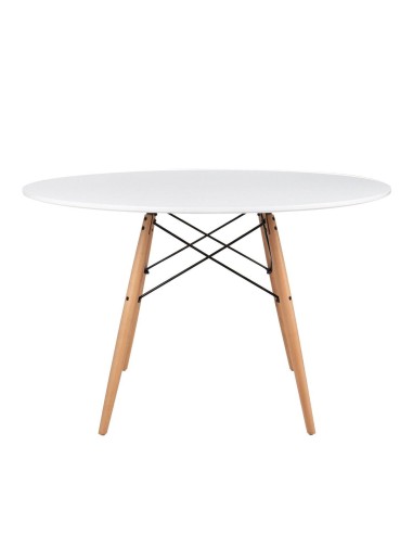 Mesa De Comedor De Diseño Tower 120, Blanca