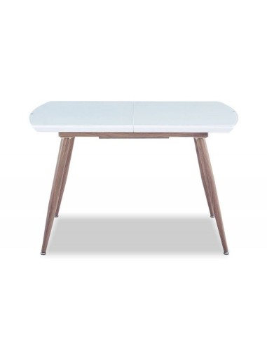Mesa SOHA, extensible, metal, madera, cristal,140 ~ 180 x 80 cms.