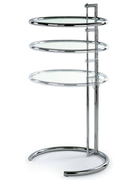 Mesa NAPOLI Auxiliar Cromado Crtal Mesa NAPOLI Auxiliar Cromado Crtal