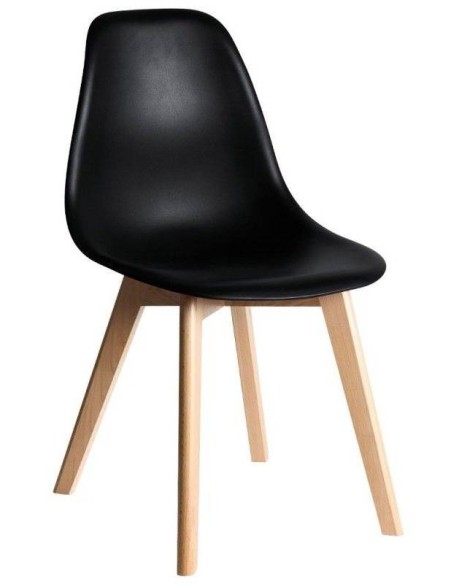 Silla SIRA, madera maciza, polipropileno