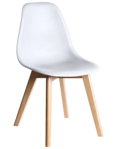 Silla SIRA, madera maciza, polipropileno