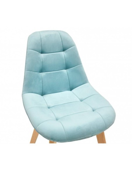 Silla de diseño RENA, madera, tapizada tejido velvet