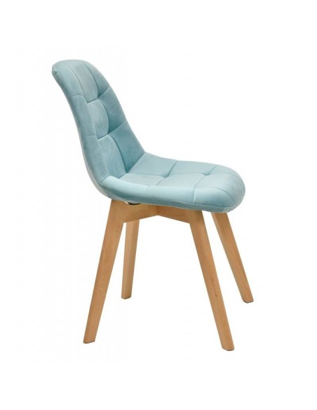 Silla de diseño RENA, madera, tapizada tejido velvet