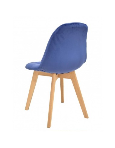 Silla de diseño RENA, madera, tapizada tejido velvet