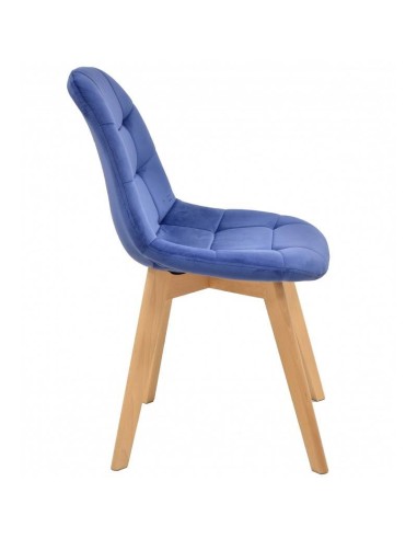 Silla de diseño RENA, madera, tapizada tejido velvet