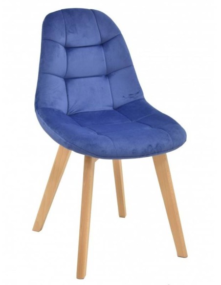 Silla de diseño RENA, madera, tapizada tejido velvet Silla de diseño RENA, madera, tapizada tejido velvet