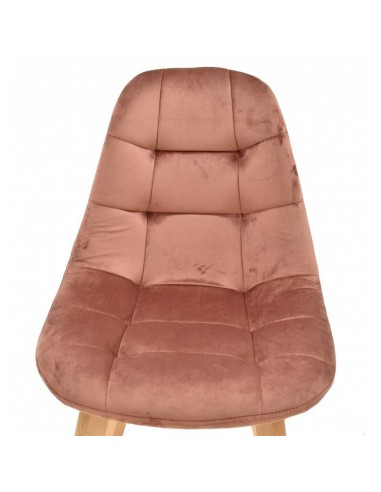 Silla de diseño RENA, madera, tapizada tejido velvet
