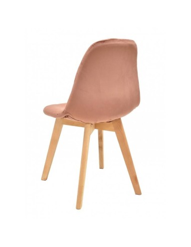 Silla de diseño RENA, madera, tapizada tejido velvet