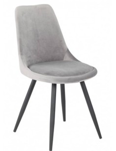 Silla GOLD BLACK de diseño en metal y terciopelo.