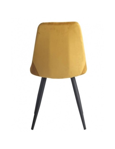 Silla GOLD BLACK de diseño en metal y terciopelo.