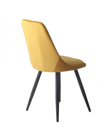 Silla GOLD BLACK de diseño en metal y terciopelo.