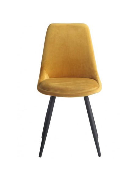 Silla GOLD BLACK de diseño en metal y terciopelo.