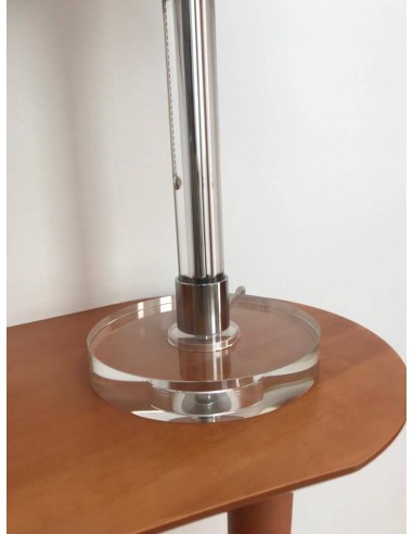 Lámpara de Mesa Bau, Inspirada W. Wagenfeld, Base Cristal