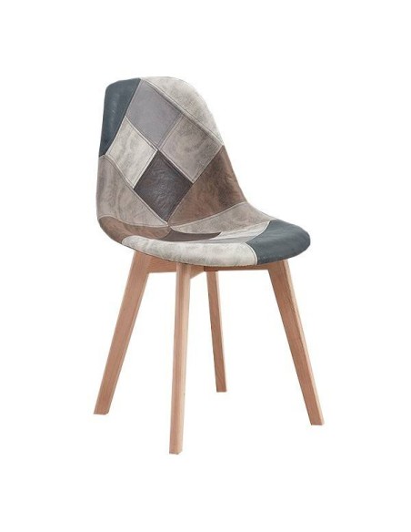 Silla SUPER ACANTHA, PATCHWORK, madera
