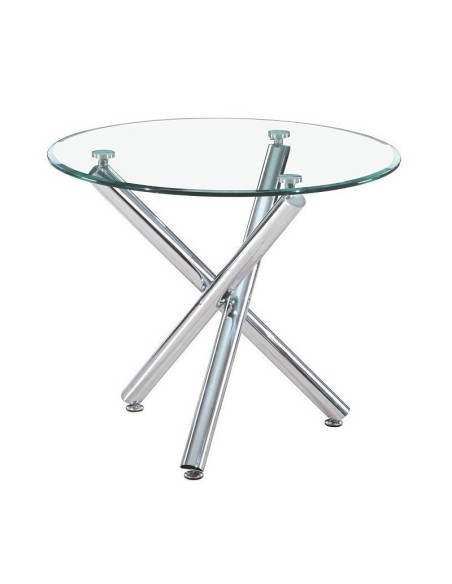 Mesa redonda de Cristal 90, inspirada en Rodolfo Dordoni