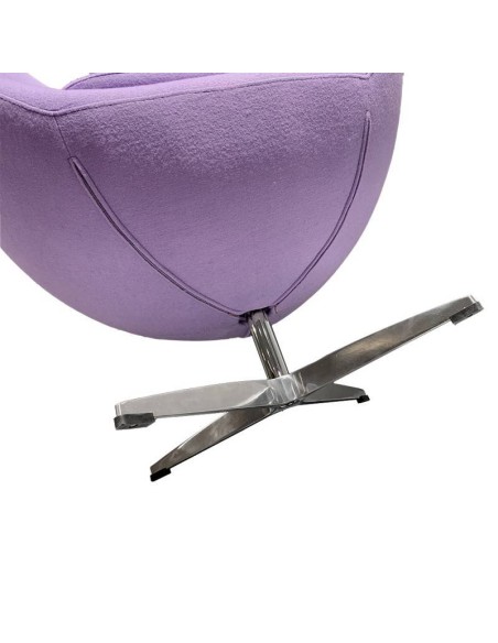 Sillón Egg Cashmere lila. Inspirado En Arne Jacobsen
