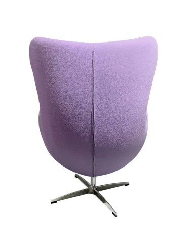 Poltrona Egg Cashmere lilás. Inspirado Por Arne Jacobsen