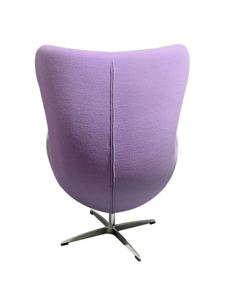 Poltrona Egg Cashmere lilás. Inspirado Por Arne Jacobsen