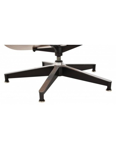 Poltrona Lounge Chair SimilPiel, Preto, cinza