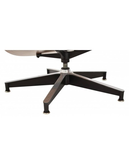 Poltrona Lounge Chair SimilPiel, Preto, cinza