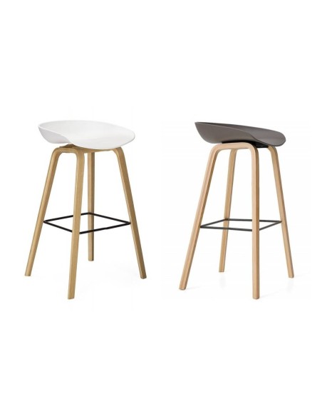 Taburete Welli 75, metal, polipropileno