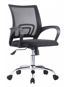 Sillón de oficina Helix, gas, basculante, malla y tejido negro 2