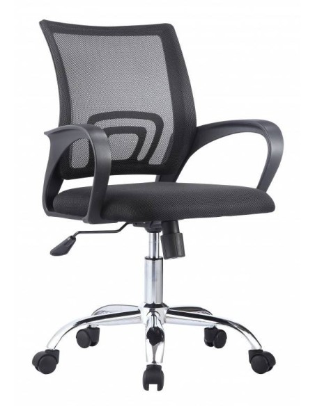 Sillón de oficina Helix, gas, basculante, malla y tejido negro Sillón de oficina Helix, gas, basculante, malla y tejido negro