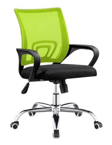Sillón de oficina Helix, gas, basculante, malla y tejido negro