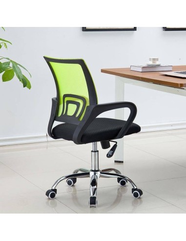 Sillón de oficina Helix, gas, basculante, malla y tejido negro