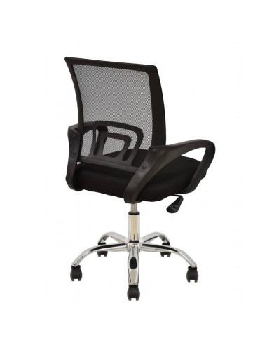 Sillón de oficina Helix, gas, basculante, malla y tejido negro