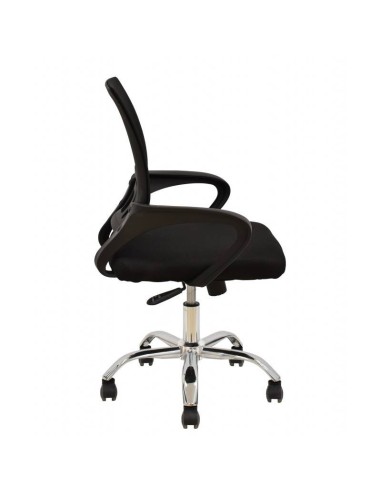 Sillón de oficina Helix, gas, basculante, malla y tejido negro