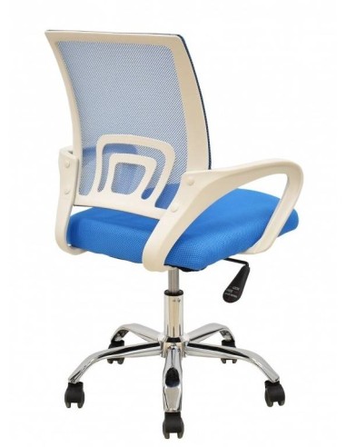 Sillón de oficina Helix blanco, gas, basculante, malla y tejido