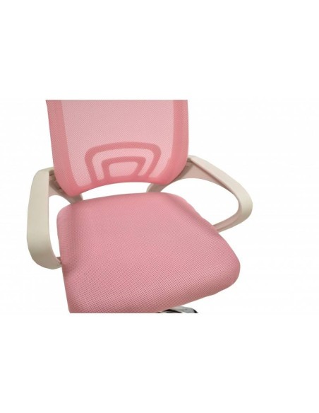 Cadeira de escritório Helix branco, gás, braço oscilante, malha e tecido