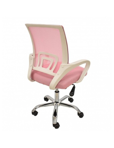 Sillón de oficina Helix blanco, gas, basculante, malla y tejido