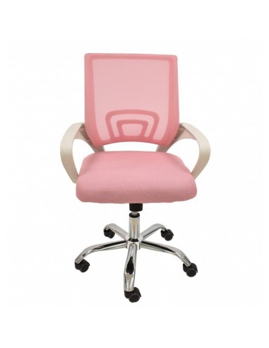 Cadeira de escritório Helix branco, gás, braço oscilante, malha e tecido