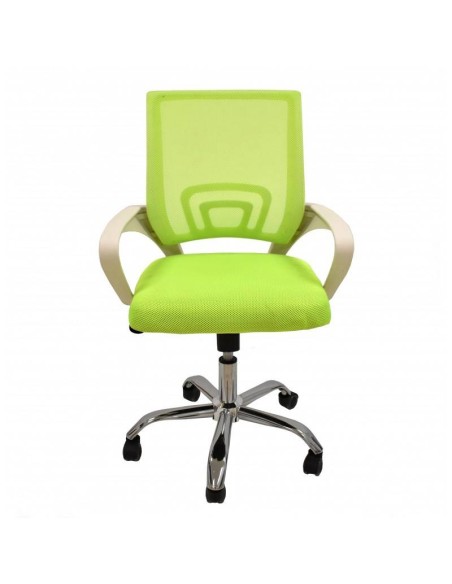 Sillón de oficina Helix blanco, gas, basculante, malla y tejido