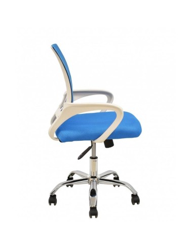 Sillón de oficina Helix blanco, gas, basculante, malla y tejido