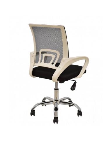 Sillón de oficina Helix blanco, gas, basculante, malla y tejido