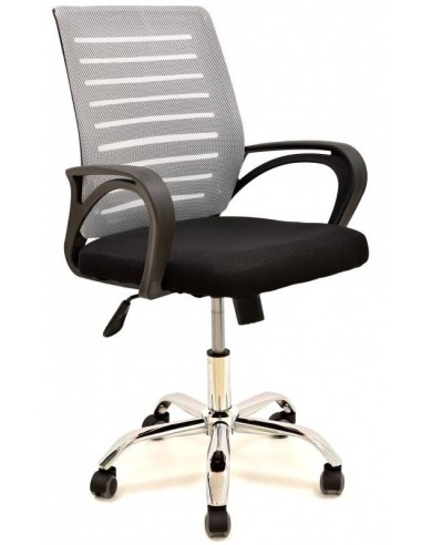 Sillón oficina SANSET, gas, basculante, malla y tejido bicolor