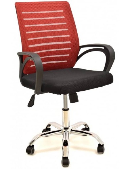 Sillón oficina SANSET, gas, basculante, malla y tejido bicolor