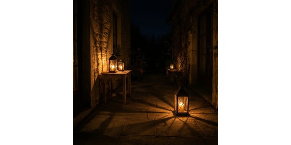 Iluminación de acento para crear atmósferas tenebrosas en exteriores